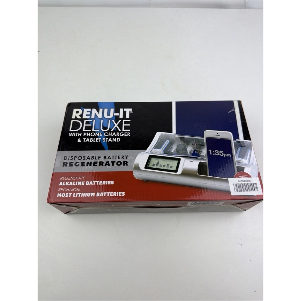 Renu-It Deluxe Disposable Battery Regenerator & Phone / Tablet Charger New